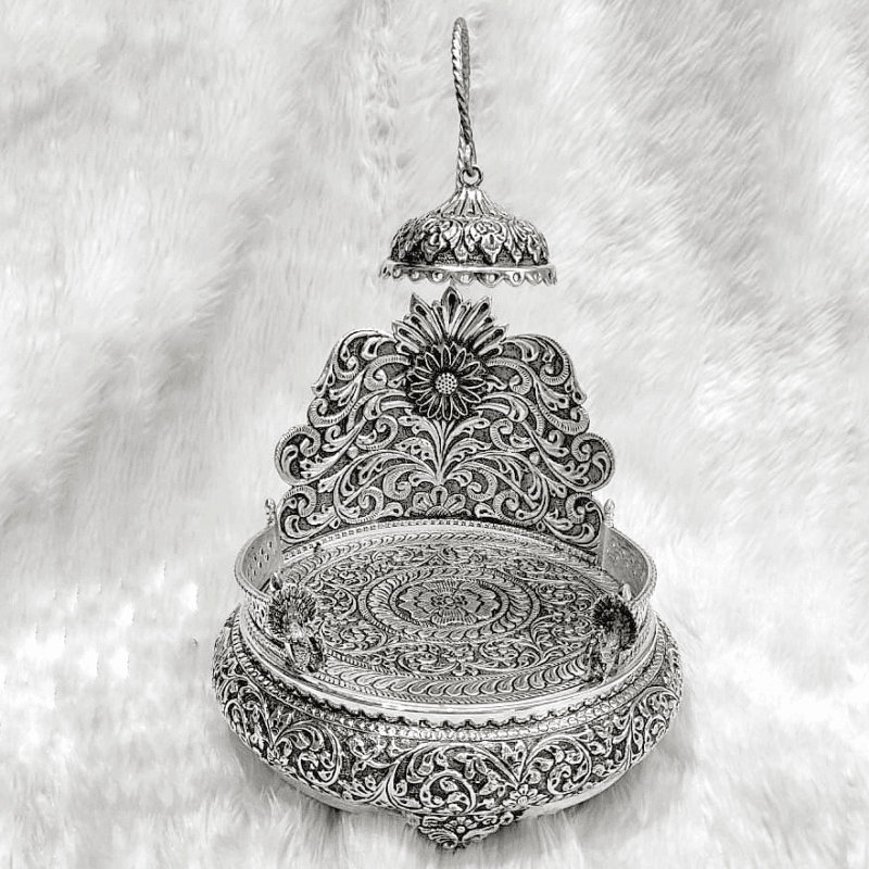 92.5 pure Antique Silver Singhasan