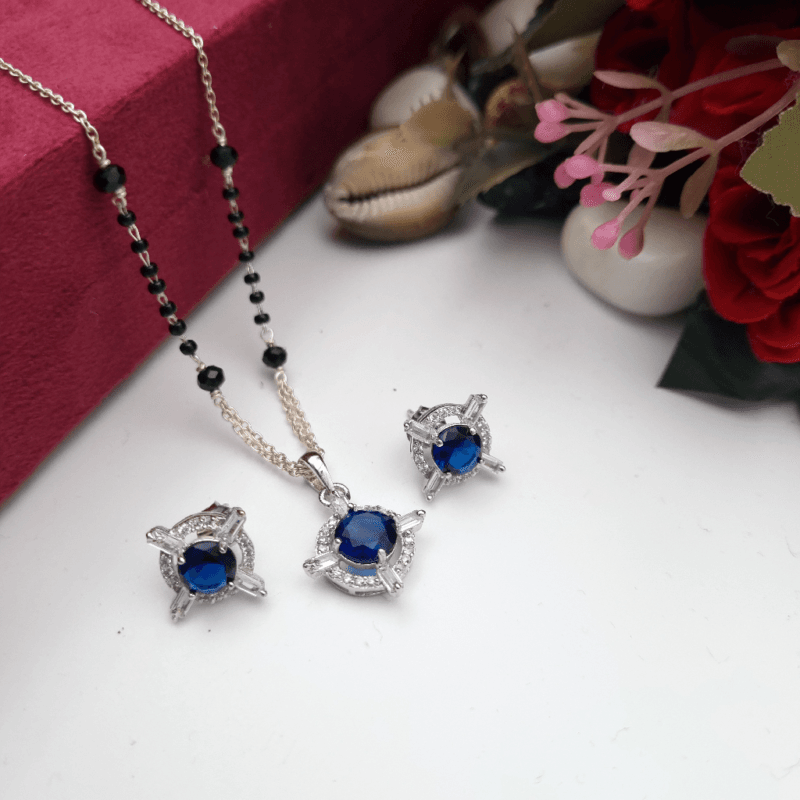 Sea Blue Ladies 925 Mangalsutra